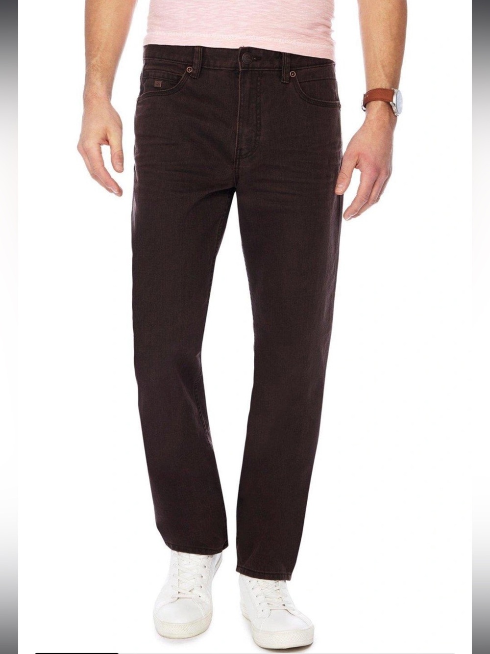 Mantaray Brown Straight-Leg Jeans